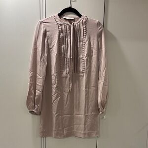 Diane Von Furstenberg mauve Long Sleeve silk Dress size 2